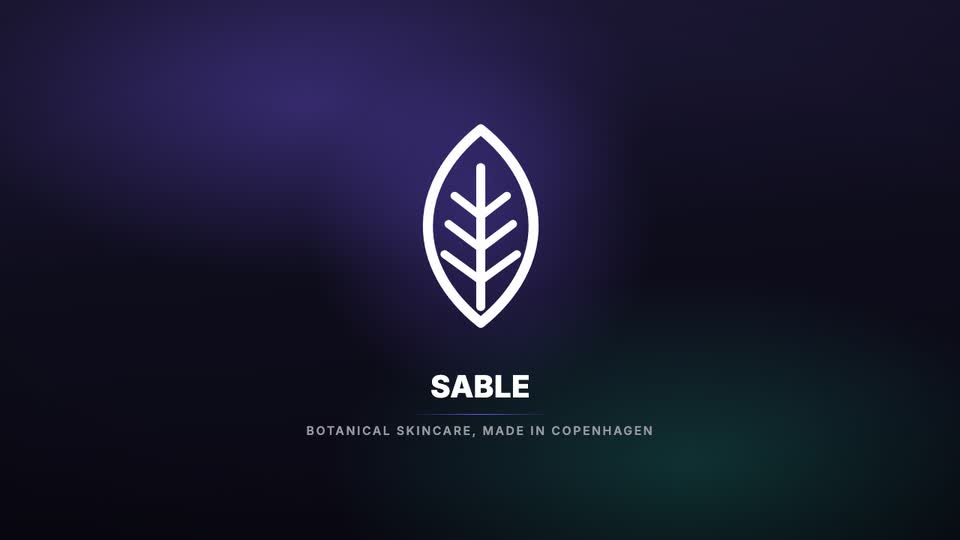 The Sable logo animation composed for 16:9